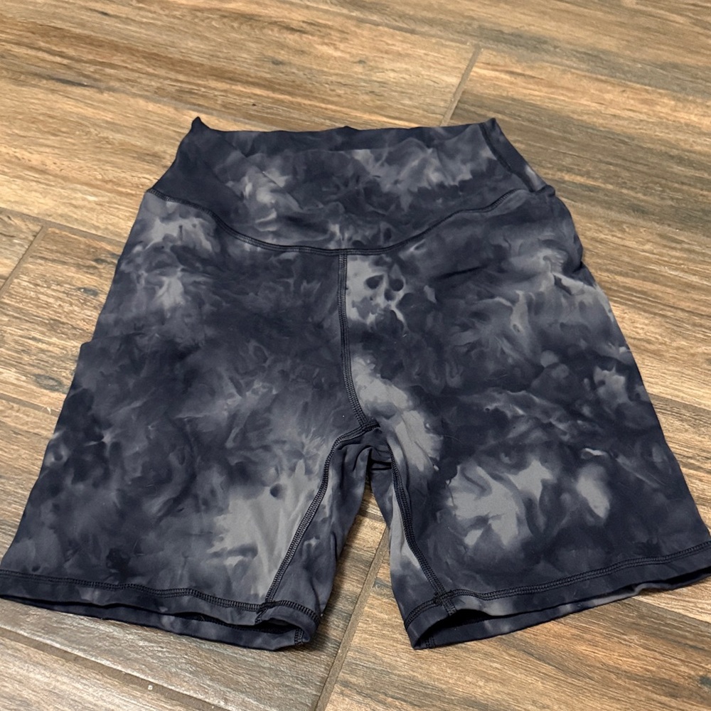 Black Marble Bike Shorts